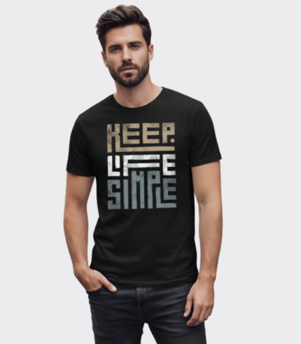 Minimalist “Keep Life Simple” Graphic Tee – Unisex