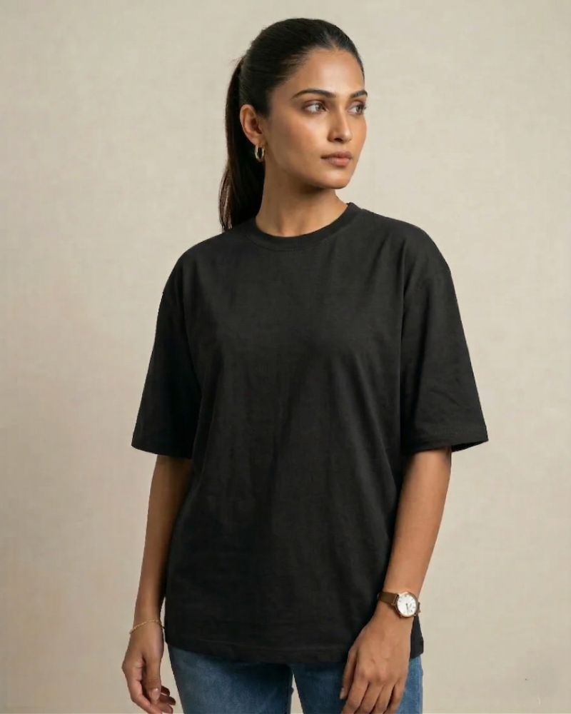 Black Luxury Oversized Tee  | Heavyweight Streetwear Tee